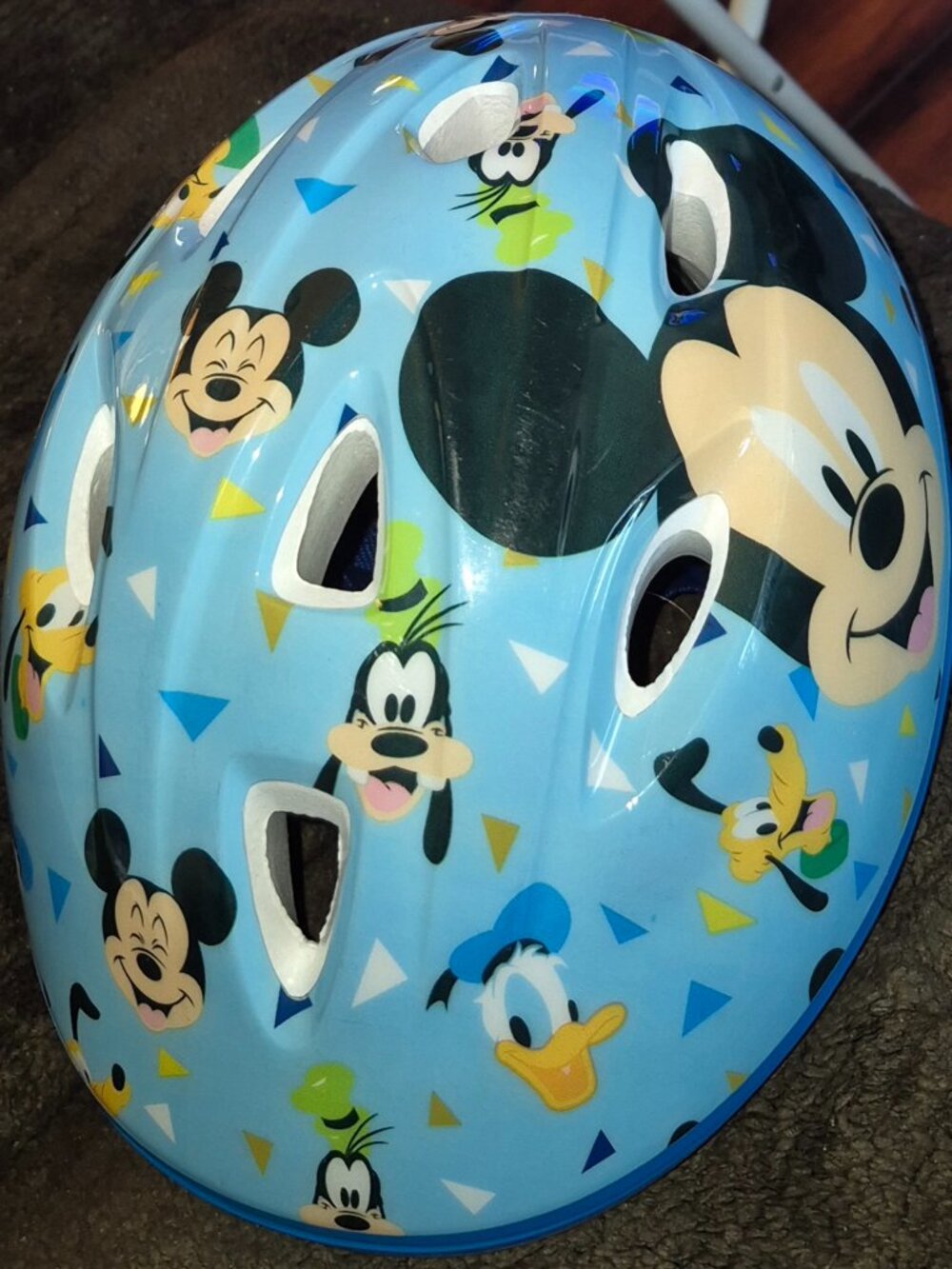 Disney Mickey Mouse & Friends Infant/Toddler Bike Helmet Blue Ages 1-3 LIKE NEW!